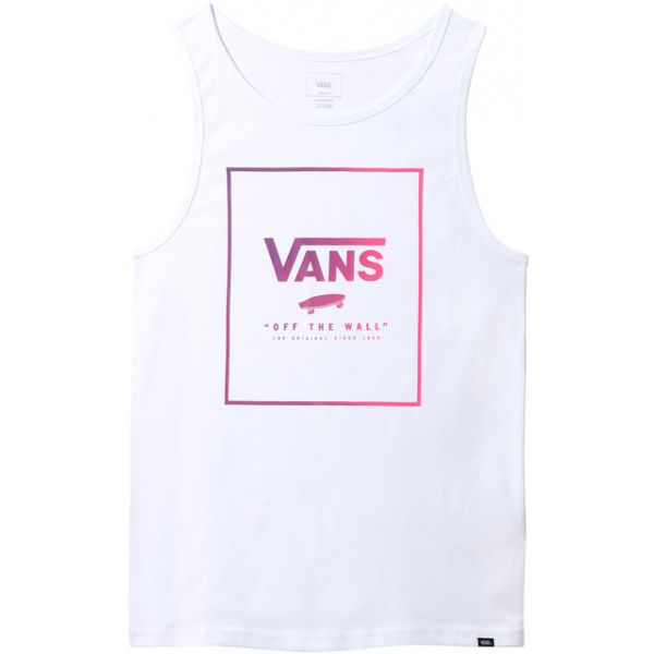 Vans Vans MN PRINT BOX TANK Koszulka na ramiączkach męska, biały, rozmiar S