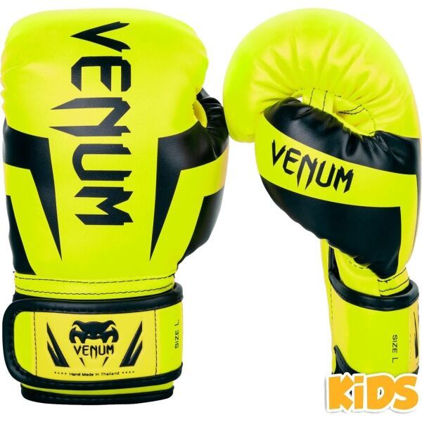 Venum Venum ELITE BOXING GLOVES KIDS - EXCLUSIVE FLUO Rękawice bokserskie dziecięce, neonowy, rozmiar M