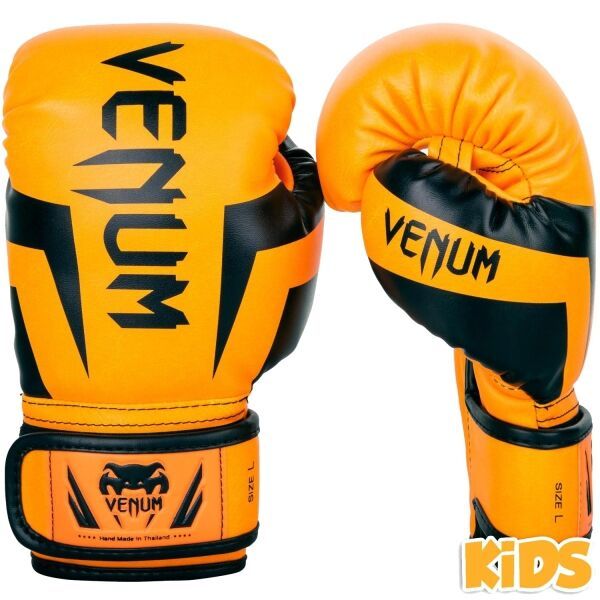 Venum Venum ELITE BOXING GLOVES KIDS - EXCLUSIVE FLUO Rękawice bokserskie dziecięce, pomarańczowy, rozmiar S