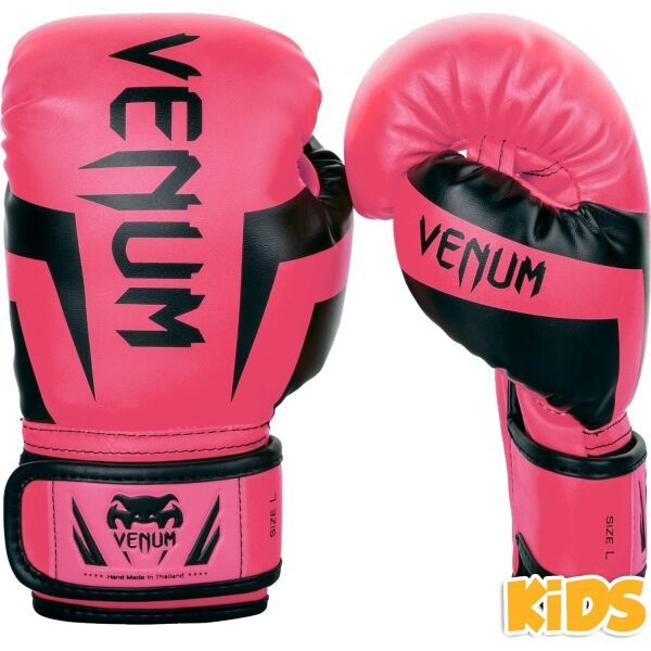 Venum Venum ELITE BOXING GLOVES KIDS - EXCLUSIVE FLUO Rękawice bokserskie dziecięce, różowy, rozmiar M
