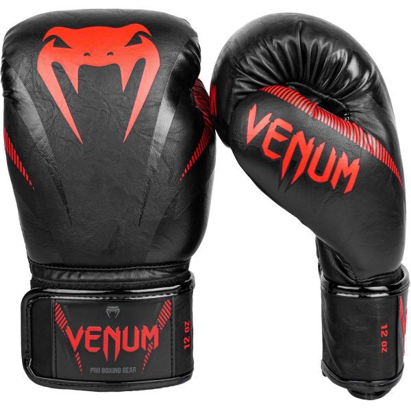 Venum Venum IMPACT BOXING GLOVES Rękawice bokserskie, czarny, rozmiar 16
