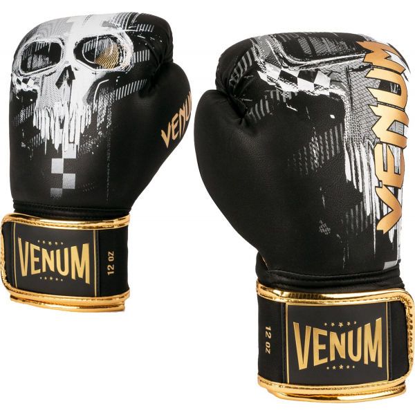 Venum Venum SKULL BOXING GLOVES Rękawice bokserskie, czarny, rozmiar 12
