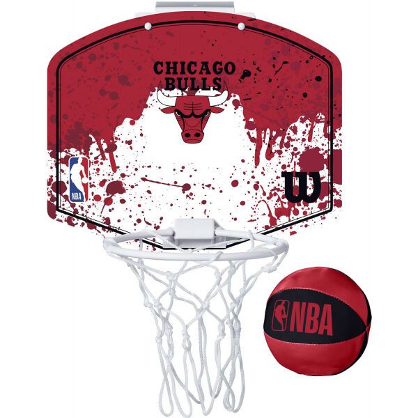 Wilson Wilson NBA MINI HOOP BULLS Minikosz do koszykówki, czerwony, rozmiar os