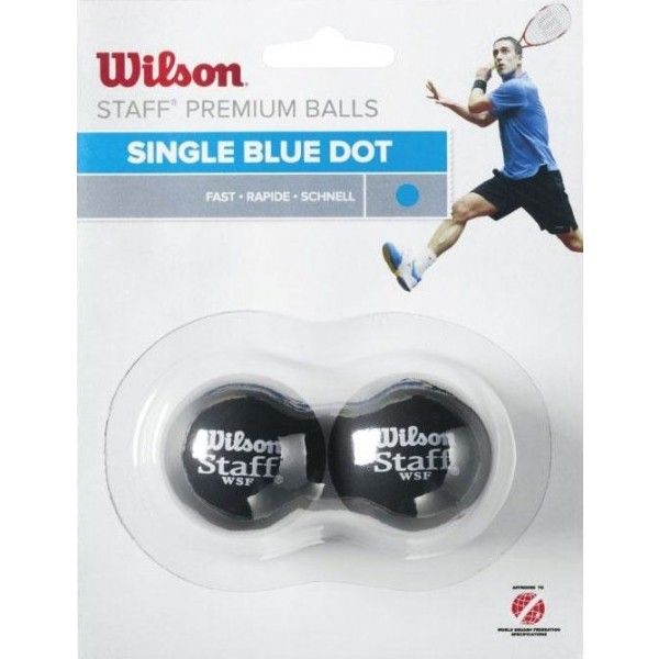 Wilson Wilson STAFF SQUASH 2 BALL BLU DOT Piłka do squasha, czarny, rozmiar os