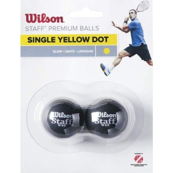 Wilson Wilson STAFF SQUASH 2 BALL YEL DOT Piłka do squasha, , rozmiar os