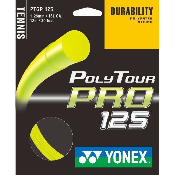 Yonex Yonex POLY TOUR PRO 125 Naciąg tenisowy, żółty, rozmiar os