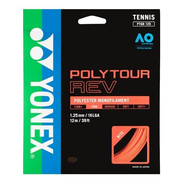 Yonex Yonex POLY TOUR REV Naciąg tenisowy, pomarańczowy, rozmiar os